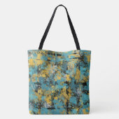 Sac à main moderne à motif bleu paon (Dos)