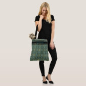 Sac à main moderne à motif bleu paon (Sur le modèle)
