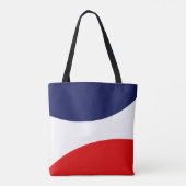 Sac à main moderne abstrait bleu, rouge et blanc (Dos)