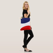 Sac à main moderne abstrait bleu, rouge et blanc (Sur le modèle)