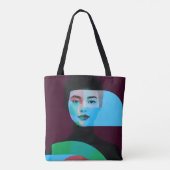 Sac à main moderne abstrait portrait (Dos)