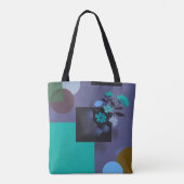 Sac à main moderne bloc de couleur fleur (Dos)