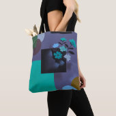 Sac à main moderne bloc de couleur fleur (De près)