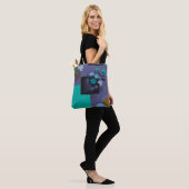 Sac à main moderne bloc de couleur fleur (Sur le modèle)