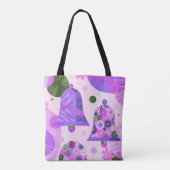 Sac à main moderne floral violet doux (Dos)