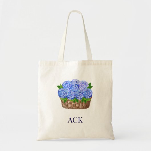 Sac à main monogrammé Hydrangea de Nantucket côtie (Devant)