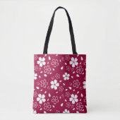Sac à main motif Sakura rouge (Devant)