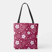 Sac à main motif Sakura rouge (Dos)
