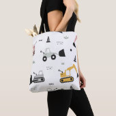 Sac à main motif véhicule de construction (De près)
