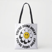 Sac à main motivant rétro Smiley - Vibration posit (Devant)