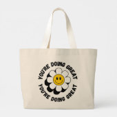 Sac à main motivant rétro Smiley - Vibration posit (Dos)