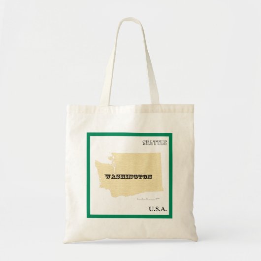 Sac à main - Mug de l'État de Washington avec vill (Devant)