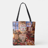 Sac à main Noël commence avec du café (Dos)