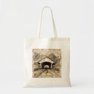 Sac à main personnalisé avec nom Sepia Covered Bri