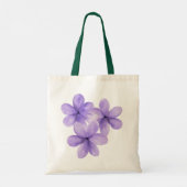 Sac à main personnalisé blanc avec fleurs à l'aqua (Dos)