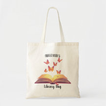 Sac à main personnalisé pour fille de bibliothèque