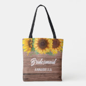 Sac à main personnalisé Tournesol Demoiselle d'Hon (Dos)