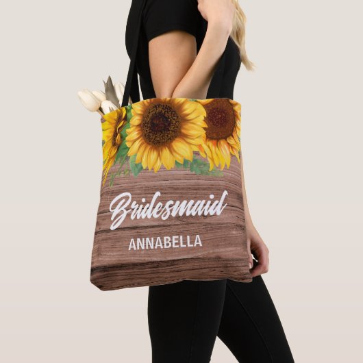 Sac à main personnalisé Tournesol Demoiselle d'Hon (De près)