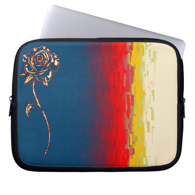 Sac à main pour ordinateur portable Fleur abstrait (Devant)