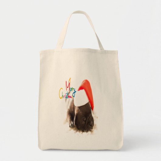 Sac à main pug de Noël (Devant)
