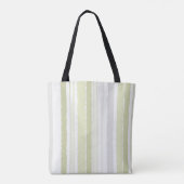 Sac à main rayé aquarelle vert sauge gris (Dos)