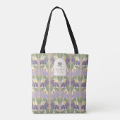 Sac à main rayé fleuri monogrammé (Dos)