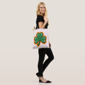 Sac à main rétro groovy trèfle de la Saint-Patrick (Sur le modèle)