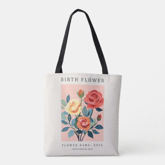 Sac à main Rose du mois de naissance (Dos)