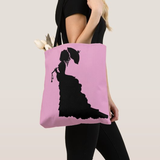 SAC À MAIN ROSE FEMME VICTORIENNE (De près)