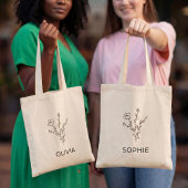 Sac à main rustique avec nom de demoiselle d'honne