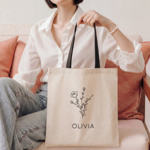 Sac à main rustique avec nom de demoiselle d'honne