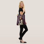 Sac à main sorcière féerique chat Halloween lune (Sur le modèle)
