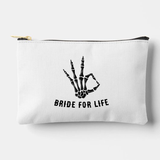 Sac à main squelette de rockstar 'Bride or Die' (Recto)