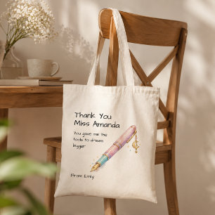 Sac à main stylo aquarelle pour professeur de l'éc