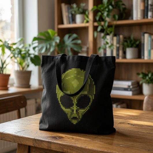 Sac à main Tête d'alien vert