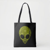 Sac à main Tête d'alien vert (Devant)