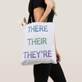 Sac à main "There Their They're Food Grammar"