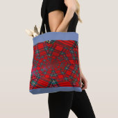 SAC À MAIN TOURBILLON ÉCOSSAIS COLORÉ (De près)