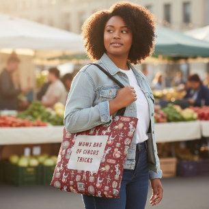 Sac À Main 'Tours De Magie De Maman' Motif Rouge