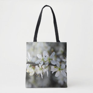 Sac à main tout-imprimé photo de fleurs blanches