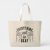 Sac à main tout ira bien Citation de positivité (Dos)
