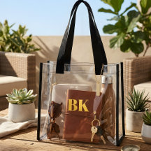 Sac à main transparent avec monogramme personnalis