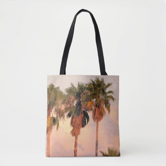 Sac à main trois palmiers coucher de soleil (Devant)