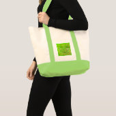 Sac à main vert de printemps avec écriture bibliqu (Devant (produit))