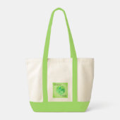 Sac à main vert de printemps avec écriture bibliqu (Dos)