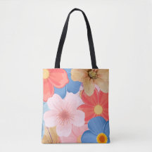 Sac à main vibrant à motif floral aquarelle pour j