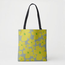 Sac à main vibrant jaune à motif floral et vert sa