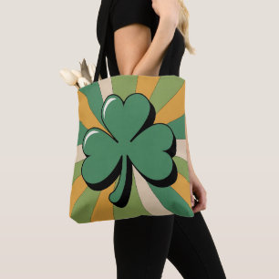 Sac à main vintage Irish Trèfle Sunburst Rétro