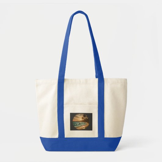 Sac à main Vintage Tropical Beach Sunset (Devant)