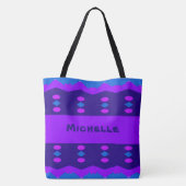 Sac à main violet bleu à motifs pour l'expression (Dos)